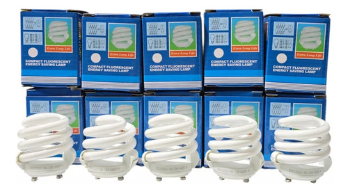 Kit 10 Pz Lampara Foco Mini Espiral 13w Base G21 Lummi