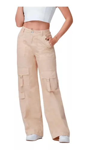 Pantalón Cargo Tiro Alto Color Mocca Almendra Marca Trucco's – Trucco's  Jeans