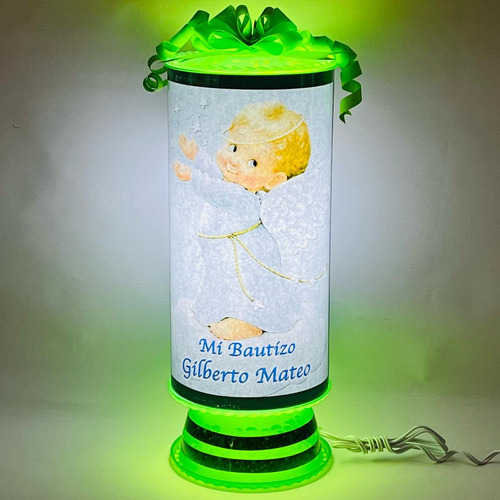 Centros De Mesa Angelitos 10 Unidades Con Luz 38 Cm Recuerdo