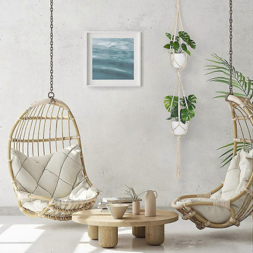 Cesta Colgante, 5 Cestas Colgantes, Cesta Colgante De Cuerda