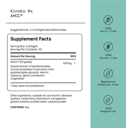 . Suplemento Quality Of Life Premium Ahcc Immune Support