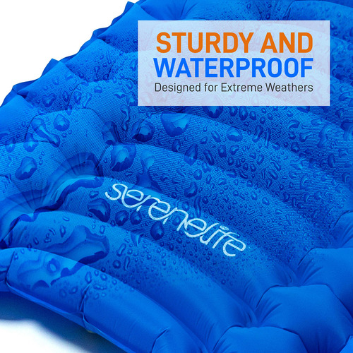 Serenelife Colchoneta Inflable Para Dormir Almohada