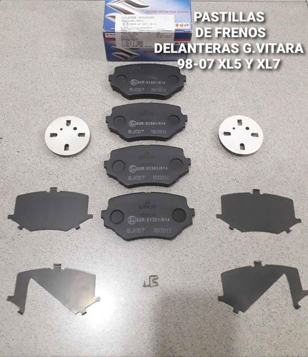 Pastillas Delanteras Grand Vitara 98-09,xl5,xl7