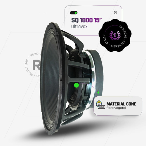Alto Falante 15 Pol 3600w Ultravox Woofer Médio Grave Sq1800