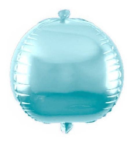 Balão Metalizado Redondo Orbz 24 Polegadas - 60cm Cor Azul-claro