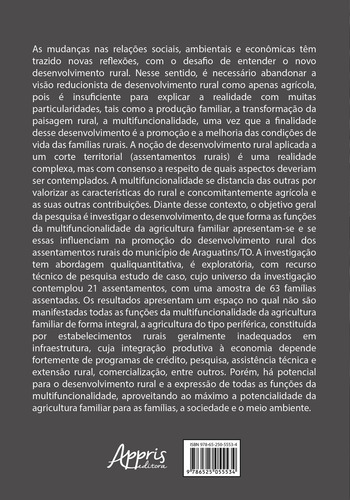 A Multifuncionalidade Da Agricultura Familiar E A Promoção Do Desenvolvimento, De Simonetti, Erica Ribeiro De Sousa., Vol. 1. Editorial Editora Appris, Capa Mole Em Português