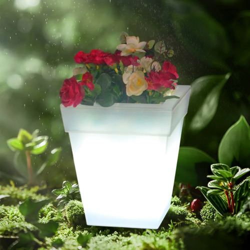 Jy O Night Lights Solar Garden, Luzes Decorativas, Vasos