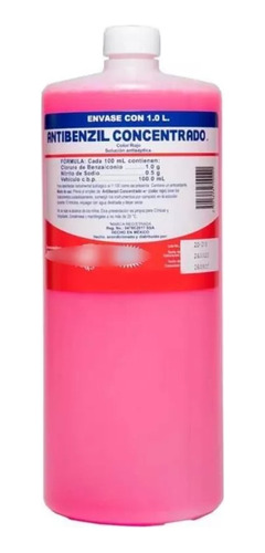 Antibenzil Concentrado Rojo 1l (cloruro De Benzalconio 1%)