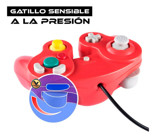 Control Joystick Alambrico Compatible Con Nintendo Gamecube