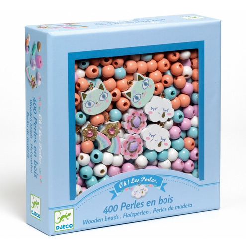 Juego Para Armar Pulseras Perlas De Madera Arcoiris Djeco