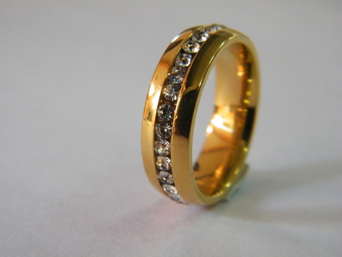 Anillo Elegante De Acero Para Bodas- Compromisos.