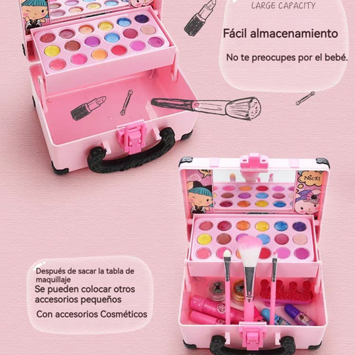 Set De Maquillaje Para Niñas, Lavable, Con Almacenamiento