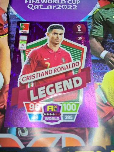 Tarjeta Cristiano Ronaldo 25 Legend Adrenalyn Mundial Qatar