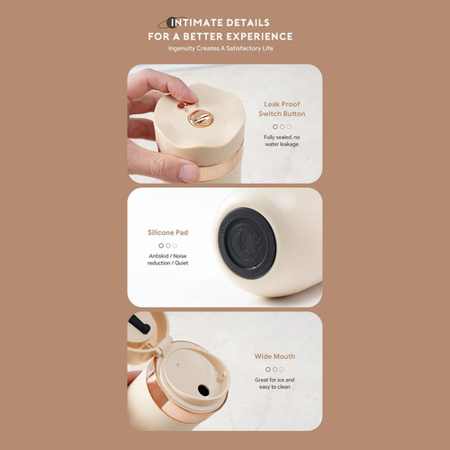 Taza De Viaje Al Vacío Portale, Taza De Café De 320ml, Oro