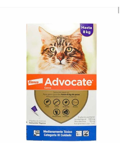 Antipulgas Advocate Gatos 4 A 8kg Desparasitante