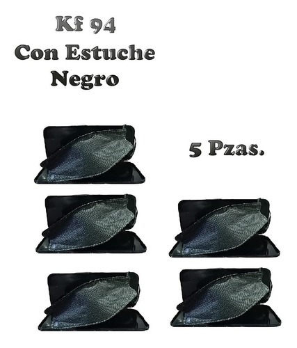 5 Portacubrebocas Con Kf94 Incluido + Comodidad + Seguridad