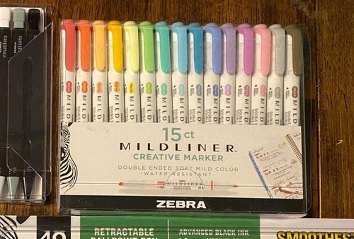 Zebra Midliner Creative Marker 15 Ct | Plumones Doble Punta