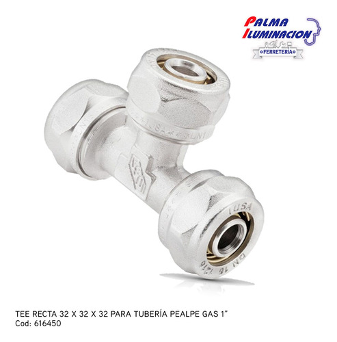 Tee Recta 32 X 32 X32 Para Tubería Pealpe Gas 1 In