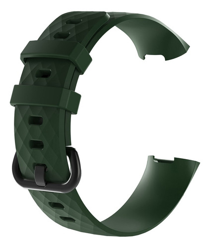 Pulseira Para Smartband Fitbit Charge 4 Silicone Premium Cor Verde