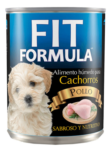 Imagen 2 de 2 de Alimento Fit Formula Premium cachorro sabor pollo en lata de 330g