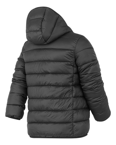 Campera Puffer Abrigo Atomik Basis Niños Negra Solo Deportes