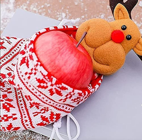 4pcs Bolsa De Dulces De Regalo Con Cordón Navidad Para Niños