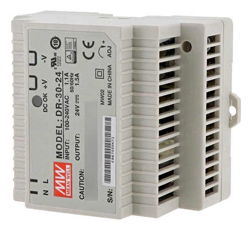 Fuente De Poder 1.5 Amp 24vdc In: 85-264v Meanwell Dr-30-24