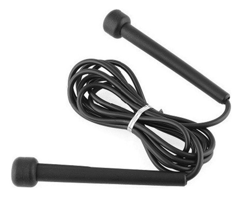 Okk Cuerda De Salto Negra Con Mango Ajustable Para Fitness