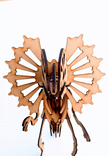 Imagen 7 de 9 de Dinosaurio Ceratopcia Encastre 3d - Mdf / Fibrofacil