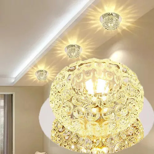 Lámpara De Techo Cristal Colgante Iluminación Moderna