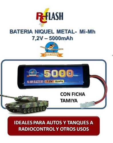 Batería Ni-mh Niquel Metal 7.2v 5000mah Auto Rc Radiocontrol