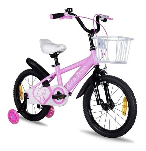 Imagen 1 de 2 de Bicicleta Newton Love Rodado 16 Niñas Paseo Canasto