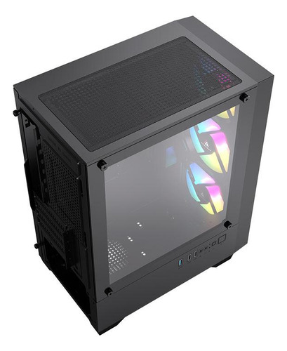 Gabinete Gamer Acegeek Stratus Mesh Rainbow Midtower Com 3 F