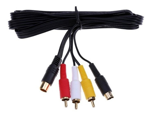 Cable Audio  Video Y Super Video De Sega Saturno Chapa Oro