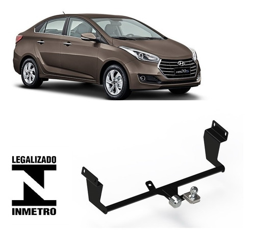 Engate De Reboque Hyundai Hb20s 2013 Em Diante Fixo