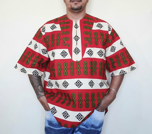 Imagem 1 de 6 de Blusa Bata Masculina Tecido Hermes.