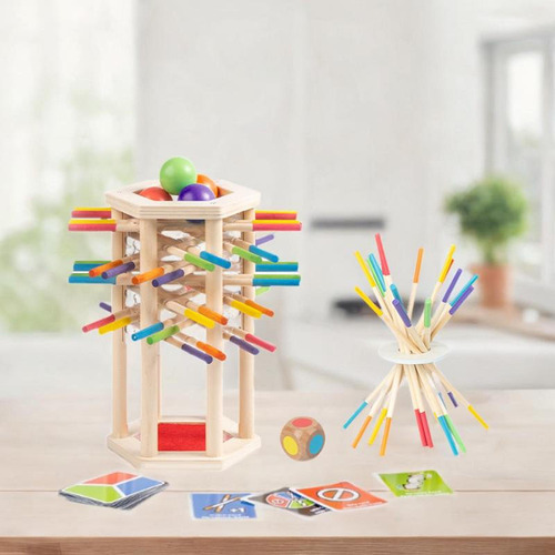 Juguete De Equilibrio De Palitos De Madera, Juego De Mesa M