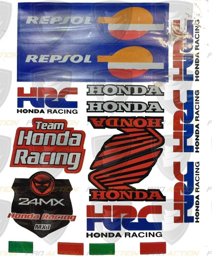 Stickers Calcomanías Plantillas Reflejantes Honda Moto