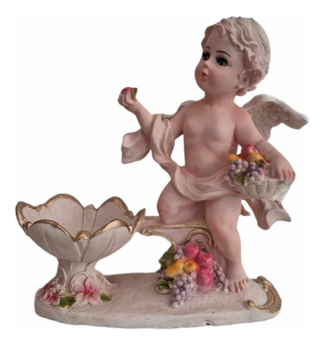 Angel Hermoso Figura Centro De Mesa Adorno 30 Cm Resina 