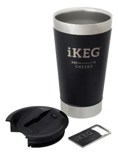 comprar Copo Térmico Cerveja E Chopp Ikeg C\u002F Tampa 473ml Preto