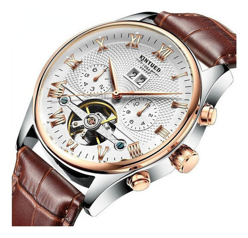 Reloj Mecánico Con Números Romanos Con Calendario Kinyued