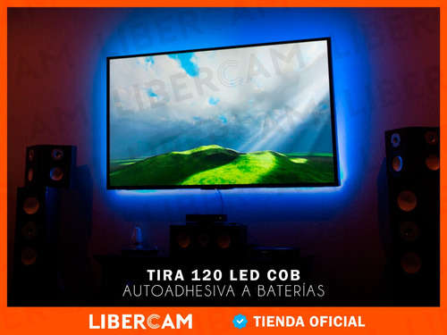 Luces Tira Led 2mts Blanca Fria Adhesiva A Pila Flexible