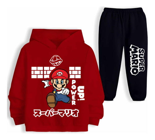 Sudadera De Niño 2pz Sudadera Y Pans Mod6 Mario Br Ropa Niño