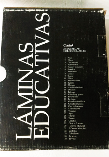 Laminas Educativas Clarín -34 Laminas Y Contenedor - (Usado)