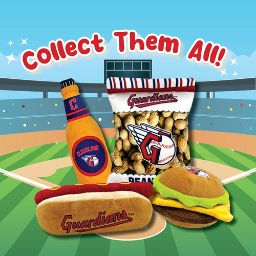 Botella De Cerveza De Peluche Pets First Cleveland Guardians Guardianes De Cleveland Diseño