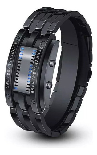 Reloj Digital Led Binario De Matriz Masculina