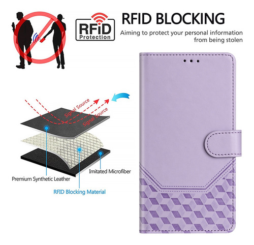 Funda Tipo Cartera Clásica Para Cubot A/ P/ Note/max Series Con Bloqueo Rfid, Correa De Muñeca, Ranuras Para Tarjetas, Cierre Magnético
