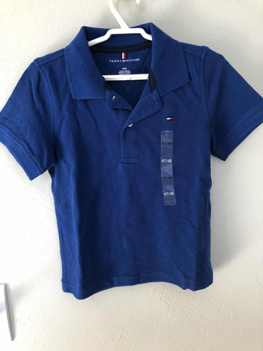 Camisa Polo Tommy Hilfiger Original Infantil 4 Anos Azul