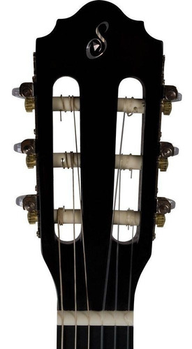 Imagem 4 de 6 de Kit Violão Acústico Giannini N14 Bk Nylon Preto Black + Nf