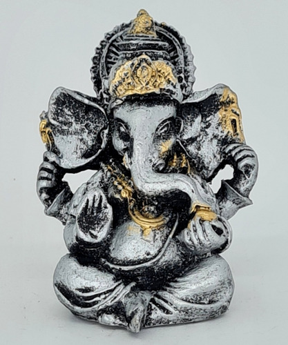 Ganesha Estatueta Budista Resina Premium Pequena Cores 